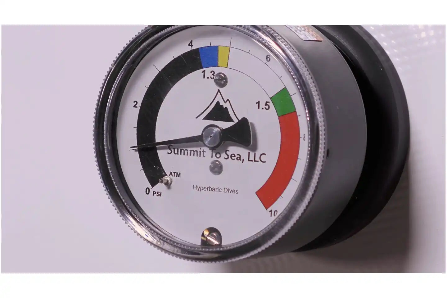 Summit to Sea HBOT Chamber pressure gauge closeup